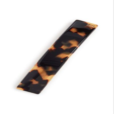 Alexandre de Paris Women's Thin Hair Clip, Tokyo Tortoise, Brown, One Size
