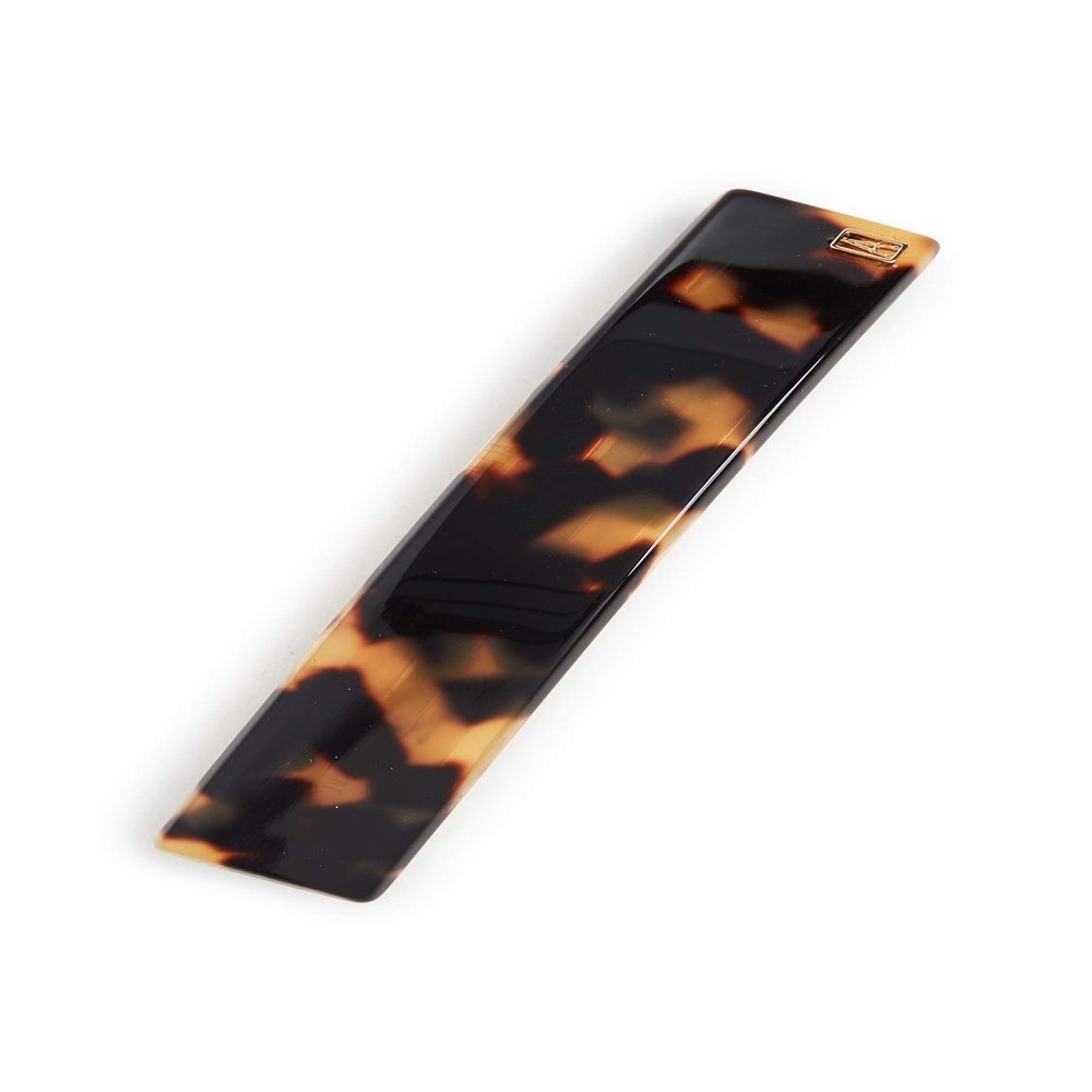 Alexandre de Paris Women's Thin Hair Clip, Tokyo Tortoise, Brown, One Size