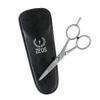 ZEUS Stainless Steel Beard Trimming Scissors with Leather Case, Facial Hair Clipping Tool for Barber Quality Beard & Mustache Trim (Made In Germany) view 1