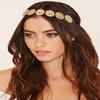 Yalice Gold Coin Head Chain Disc Elastic Headpieces Indian Headband Chain1920s Forehead Hair Accessories for Women view 2
