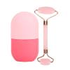 Facial Skincare Ice Roller Mold-Ice Roller for Face and EyeBeauty Cube Brighten Skin &Enhance Natural Glow &Remove Fine LinesFacial Beauty Ice Roller Skin Care Tools (Oval, pink set) view 1