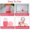 Facial Skincare Ice Roller Mold-Ice Roller for Face and EyeBeauty Cube Brighten Skin &Enhance Natural Glow &Remove Fine LinesFacial Beauty Ice Roller Skin Care Tools (Oval, pink set) view 3