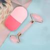 Facial Skincare Ice Roller Mold-Ice Roller for Face and EyeBeauty Cube Brighten Skin &Enhance Natural Glow &Remove Fine LinesFacial Beauty Ice Roller Skin Care Tools (Oval, pink set) view 4