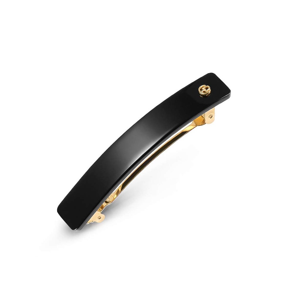 EVITA PERONI French Hair Barrettes for Women, Middle Size No-Slip Hair Clips for Thick Thin Hair Acetate Clip Removable Spring Clip Christmas Birthday Gifts, Black