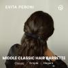 EVITA PERONI French Hair Barrettes for Women, Middle Size No-Slip Hair Clips for Thick Thin Hair Acetate Clip Removable Spring Clip Christmas Birthday Gifts, Black view 2