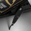 BRV MEN Professional Straight Edge Barber Razor w/ 100 Single Edge Razor Blades | Straight Razors for Men | Barbershop Accessories | Mens Shaving Knife & Shavette - Black view 2