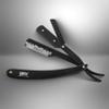 BRV MEN Professional Straight Edge Barber Razor w/ 100 Single Edge Razor Blades | Straight Razors for Men | Barbershop Accessories | Mens Shaving Knife & Shavette - Black view 4
