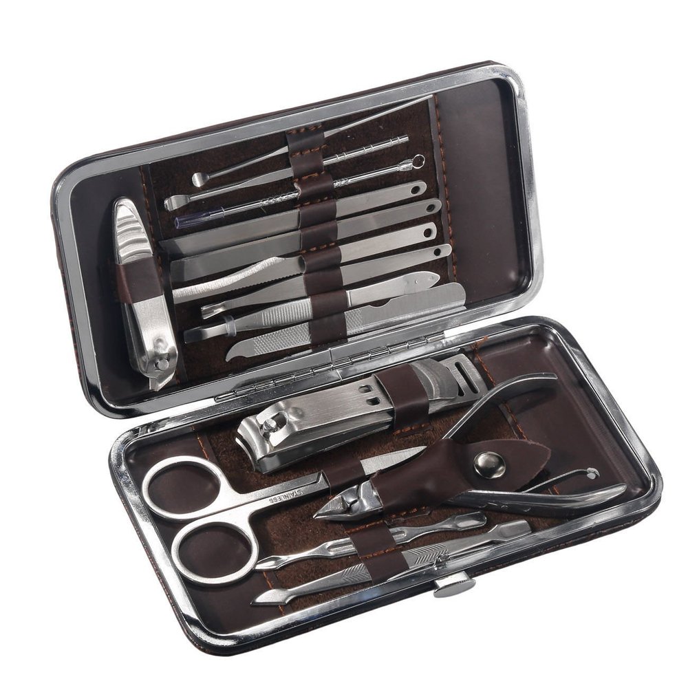 15 pcs. Nail Set, Nail clippers, manicure pedicure set of stainless steel tools, professional nail clippers by SHG