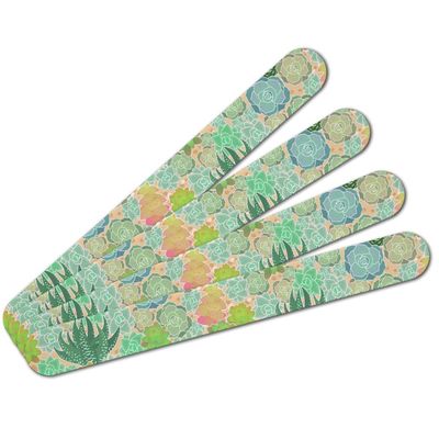 Succulent Cactus Aloe Plants Pattern Double-Sided Nail File Emery Board Set