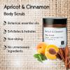 Apricot & Cinnamon Body Scrub Made in USA with Essential Oil and Vitamin C by Nabila K - Exfoliate and Moisturize for Smooth Skin - Luxury for Women & Men, 10 oz view 4