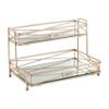 Home Details Satin Gold 2 Tier Vanity Tower (27174-SGOLD) view 2