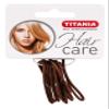 Titania Large Hair Elastics, Brown, 9 Pieces Crease & Break Free Reusable Ponytail W/Strong Grip & No Metal - Damage Free Ties For Wigs & Natural Hair For Toddler Girls, Kids & Women view 1