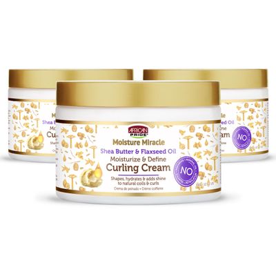 African Pride Moisture Miracle Curling Cream, 12 Oz (3 Pack)