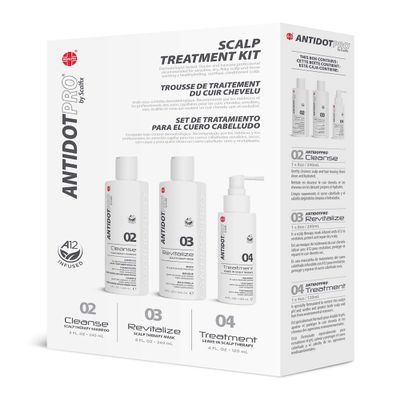 Antidotpro Scalp Treatment Kit  3-Part Kit - Cleanse Shampoo, Revitalize Mask & Leave-In Treatment for Dandruff, Itchy Scalp, Redness, Irritation & Contact Dermatitis