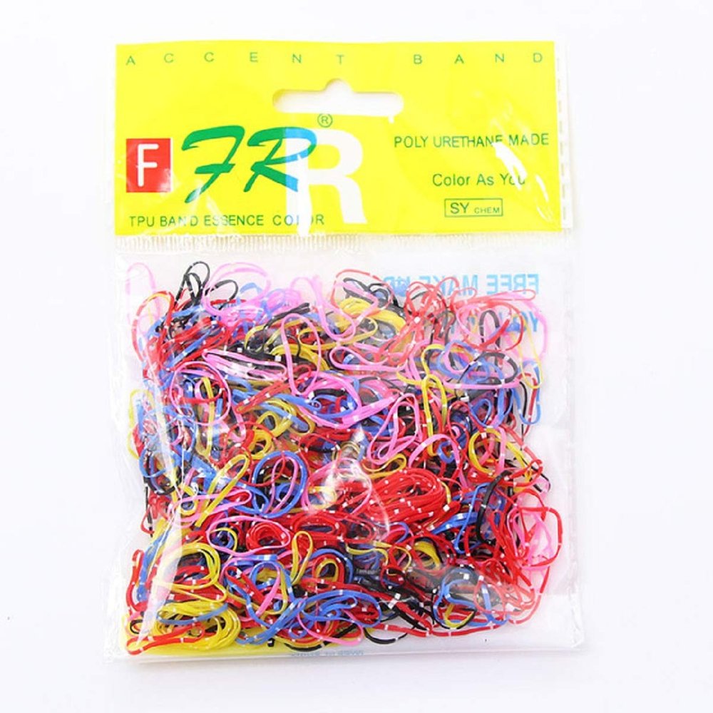 1000PCS/Lot Disposable Gum For Hair Children TPU Rubber Bands Ponytail Holder Elastic Hair Band Girls Scrunchie Hair Accessories (500 colourful 2)