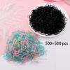 1000PCS/Lot Disposable Gum For Hair Children TPU Rubber Bands Ponytail Holder Elastic Hair Band Girls Scrunchie Hair Accessories (500 colourful 2) view 3