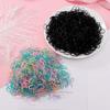 1000PCS/Lot Disposable Gum For Hair Children TPU Rubber Bands Ponytail Holder Elastic Hair Band Girls Scrunchie Hair Accessories (1000pcs 3) view 1