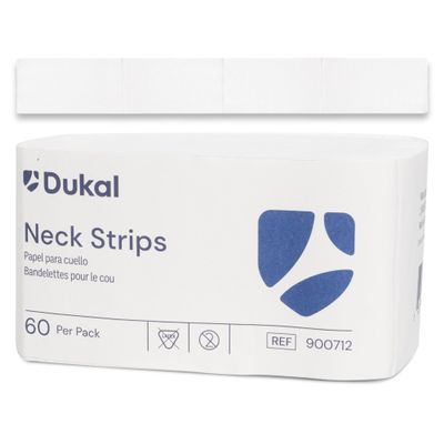 Dukal Barber Neck Strips  Ultimate Comfort, White, Disposable, 60 Count  Stretchable, Hygienic, Professional Neck Paper for Salons & Barbers, Single Pack