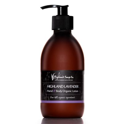 The Highland Soap Company, Hand & Body Organic Lotion, Highland Lavender, 10 Fl Oz (Pack of 1)