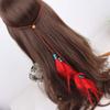 Teppylony Lady Indiana Princess Peacock Feather Head Chain Fashion Headband and Headpiece Bohemian Tassels Hair Band Headwear For Women (C#) view 4