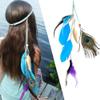 Feather Headband Bohemian Tassel Hair Band Bridal Wedding Headwear Crown Hairband Party Decoration Headdress Cosplay Costume Headpiece Hair Accessories (E#) view 1
