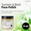 Nabila K - Turmeric & Basil Face Polish - Exfoliating Face Wash & Cleanser - For Acne & Dry Skin - Reduce Redness - Moisturizing & Nourishing Skin Care - Gentle for All Skin Types - Vegan - 5 oz view 2