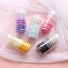 canjoyn 10 Pcs Spiral Rubber Hair Ties and Holders - Elastic Coil Hair Bands, No Crease Ponytail Holders for Women with Thick Hair (Pink) view 2