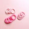 canjoyn 10 Pcs Spiral Rubber Hair Ties and Holders - Elastic Coil Hair Bands, No Crease Ponytail Holders for Women with Thick Hair (Pink) view 3