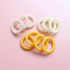 canjoyn 10 Pcs Spiral Rubber Hair Ties and Holders - Elastic Coil Hair Bands, No Crease Ponytail Holders for Women with Thick Hair (Pink) view 4