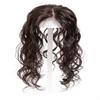 9 x 14cm Silk Base Human Hair Crown Topper Hairpiece Realistic Curly Hair Toppers for Women with Hair Loss (30cm Natural Black) view 2