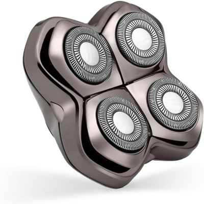 Skull Shaver Carver PRO 4 Head Replacement Blade - Shaver Blade for Wet & Dry Shaving - Rotary Heads Design - Japanese Stainless Steel - Compatible with Pitbull, Palm & Butterfly Kiss Shavers