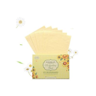 Mr.S Shop 100Pcs Facial Oil Blotting Papers Oil Absorbing Sheets Face Cleanser Acne Treatment Deep Cleansing Oil Control Tool Face Makeup (yellow)