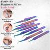 8Pcs Multifunction Stainless Steel Tweezers Set with Pouch Includes Straight and Curved Pointed Tips a Thoughtful Christmas Stocking Stuffers Gift view 3