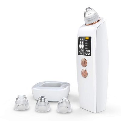 Blackhead Remover Pore Vacuum, XUNATA Upgraded Strong Suction Rechargeable Electric Blackheads Removal Tool Pore Cleaner Zit Popper Comedone Acne Pimple Extractor with LCD Dispaly, Unisex (White)