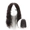 Susanki Curly Human Hair Clip on Toppers for Women with Free Parting, 6"x 6.7" Large Mono Forehead Topper Hair Pieces for Thinning Hair, 14" Natural Black view 2