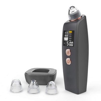 Blackhead Remover Pore Vacuum, XUNATA Upgraded Strong Suction Rechargeable Electric Blackheads Removal Tool Pore Cleaner Zit Popper Comedone Acne Pimple Extractor with LCD Dispaly, Unisex (Black)