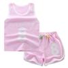 Children Clothing Baby Girl Boy Clothes Summer Vest Sports Tees Tops Sports Tees Tops 2 Pcs 2-6 Years Kids Clothing Sets 2019 (6T, Pink) view 1