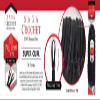Saga Human Hair Crochet Braids Pre Loop Type Super Curl (12", 1B) view 3