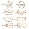 Onwon 8 Pieces Artificial Pearl Hair Pins Hair Barrettes Decorative Wedding Bridal Hair Clips Handmade Pearl Accessories for Girls Women view 1