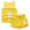 Children Clothing Baby Girl Boy Clothes Summer Vest Sports Tees Tops Sports Tees Tops 2 Pcs 2-6 Years Kids Clothing Sets (24M, Yellow) view 1