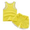 Children Clothing Baby Girl Boy Clothes Summer Vest Sports Tees Tops Sports Tees Tops 2 Pcs 2-6 Years Kids Clothing Sets (24M, Yellow) view 2
