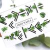 IBDI Geometric lines and palm nail Decals/Sliders for manicure or pedicure, Decal for nails, Slider for manicures and pedicures, Nail art view 2