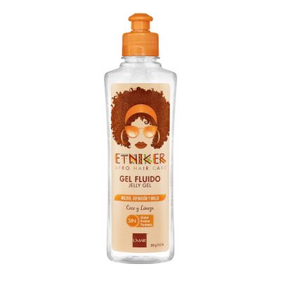 ETNIKER Jelly Gel | Afro-textured, Curly & Wavy hair | Sculpt, Define & Control | Coconut & Flaxseed | Free from Silicones, Mineral Oil, and Parabens | Size: 10.5 oz (300g)