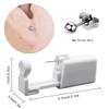 2 Pack Self Ear Piercing Gun Earrings Kit Tool Stud Safety Portable Nose Piercing Kit with Earring Studs for Women (Silver) view 2