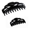 Solid Black Claw Clips for Women Large and Medium Size Neutral Butterfly Hair Clips Basic Non-Slip Hair Styling Accessories 2pcs in Set(Arc-Black) view 1