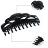 Solid Black Claw Clips for Women Large and Medium Size Neutral Butterfly Hair Clips Basic Non-Slip Hair Styling Accessories 2pcs in Set(Arc-Black) view 4