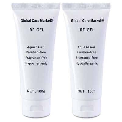 Global Care Market RF Gel 2 Pack-Conductive Gel for Facial Microcurrent, Skin Tightening Cream for Radio Frequency Machine, Paraben-free Skin Cooling Cream for IPL Hair Removals