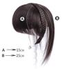 Yanamy Clip in Braided Band Human Hair Crown Toppers for Female Bald Spot, with Side Bangs, 10" Natural Black view 2
