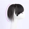Yanamy Clip in Braided Band Human Hair Crown Toppers for Female Bald Spot, with Side Bangs, 10" Natural Black view 3