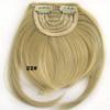 Aonmg Women's Clip In Straight Blunt Fake bangs Heat Resistance Synthetic Side Fringe Hair Neat Bang Brown Mix Blonde #22 6inches view 1